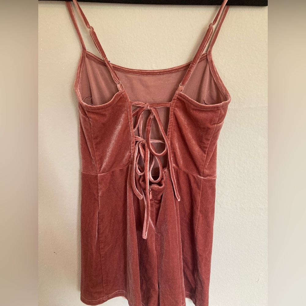Velvet Backless Romper
